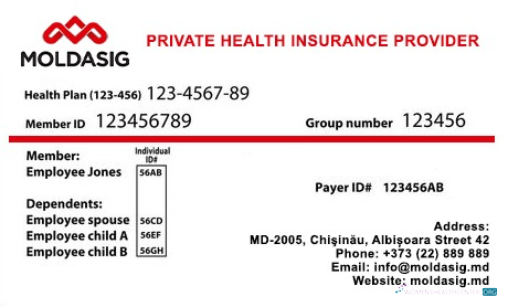 Download Moldova health insurance card Photoshop template